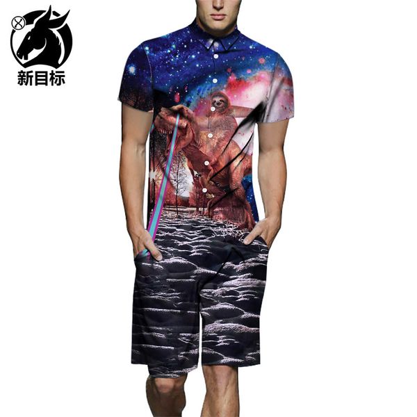 2019 new summer amazon jumpsuit mens digital dinosaur animal 3d printed short-sleeved shirt jumpsuit, Black
2019 new summer amazon jumpsuit mens digital dinosaur animal 3d printed short-sleeved shirt jumpsuit, Black