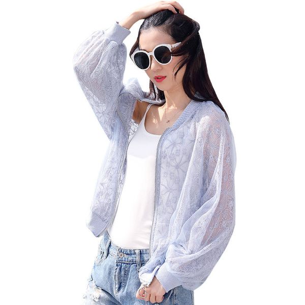 spring summer jacket women sunscreen cardigan lace patchwork transparent jacket plus size zipper casual slim coats q1217, Black;brown
spring summer jacket women sunscreen cardigan lace patchwork transparent jacket plus size zipper casual slim coats q1217, Black;brown
