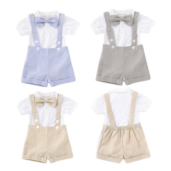 baby boys sling siamese sets kids clothes baby boy bow solid color short sleeve short pants sets b1, White
baby boys sling siamese sets kids clothes baby boy bow solid color short sleeve short pants sets b1, White