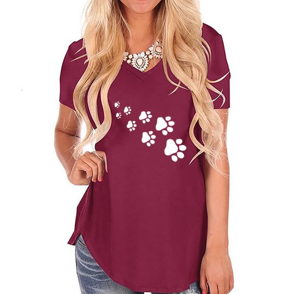 womens designer t shirts women 2019 new fashion paw print t shirt print women v neck shirt female drop shipping, White
womens designer t shirts women 2019 new fashion paw print t shirt print women v neck shirt female drop shipping, White