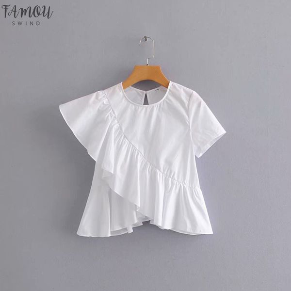2020 women korean sweet solid color ruffles casual irregular blouse shirts women short sleeve short sleeve blusas white ls3883
2020 women korean sweet solid color ruffles casual irregular blouse shirts women short sleeve short sleeve blusas white ls3883