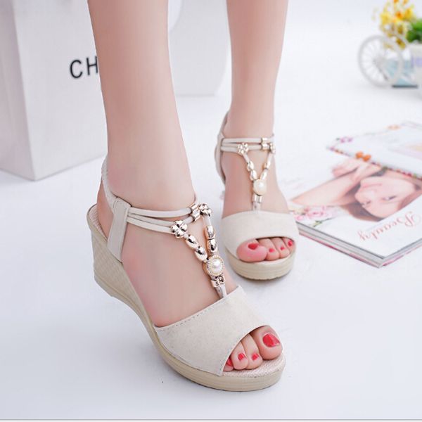 fish mouth open toe sandals korean version of beaded women's daily wedge shoes women's shoes, Black
fish mouth open toe sandals korean version of beaded women's daily wedge shoes women's shoes, Black