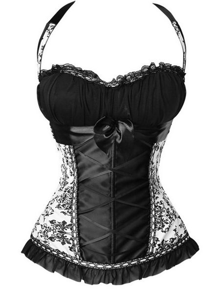 new elegant women steampunk corset body slimming bustiers lace up waist trainer overbust size s-2xl, Black;white
new elegant women steampunk corset body slimming bustiers lace up waist trainer overbust size s-2xl, Black;white