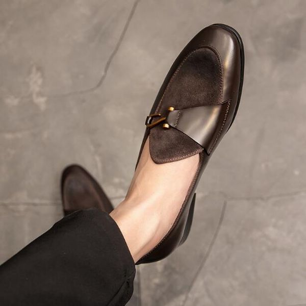 classics style men wedding dress party shoes designer loafers luxury genuine leather breathable flats pointed toe leather shoes party weddin, Black
classics style men wedding dress party shoes designer loafers luxury genuine leather breathable flats pointed toe leather shoes party weddin, Black