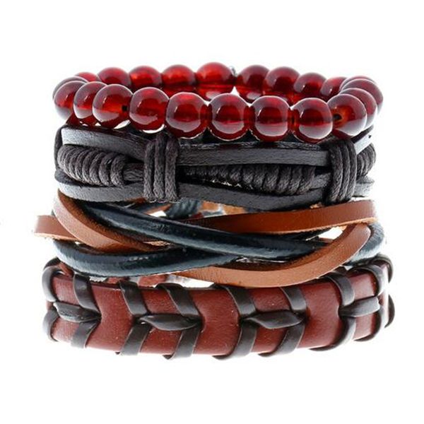 punk 4pcs/set handmade vintage female femme homme male bracelets&bangles class bead charm men leather bracelet for women jewelry, Black
punk 4pcs/set handmade vintage female femme homme male bracelets&bangles class bead charm men leather bracelet for women jewelry, Black