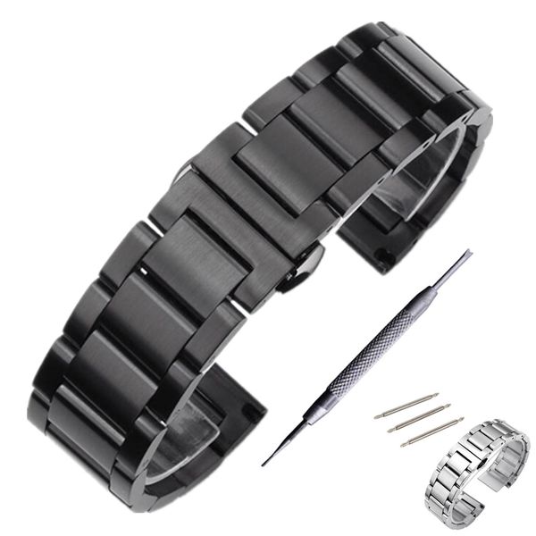 stainless steel watchband strap for watch band strap wrist bracelet 18 20 22 24 mm + tool, Black;brown
stainless steel watchband strap for watch band strap wrist bracelet 18 20 22 24 mm + tool, Black;brown