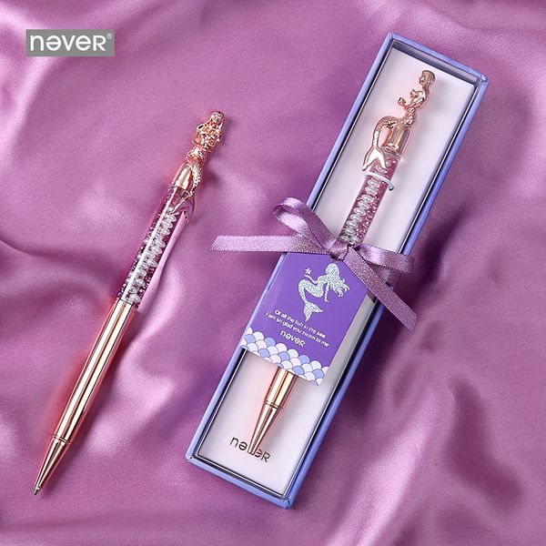 never mermaid series novelty pens ballpoint pen 0.7mm rose gold office luxury pen gift stationery school student supplies, Blue;orange
never mermaid series novelty pens ballpoint pen 0.7mm rose gold office luxury pen gift stationery school student supplies, Blue;orange