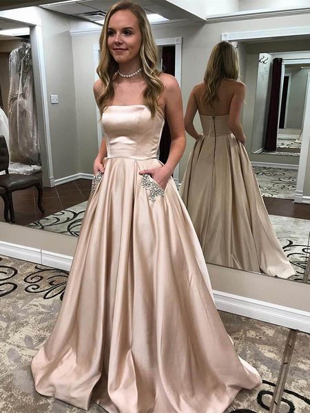 satin evening dresses long 2019 a-line vestido de festa strapless party formal prom pageant gowns, Black;red
satin evening dresses long 2019 a-line vestido de festa strapless party formal prom pageant gowns, Black;red