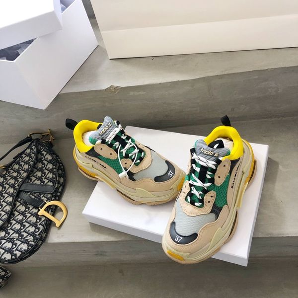 original 1: 1 luxury fashion platform men's and women's shoes wild vintage lace casual shoes color matching sneakers 20, Black
original 1: 1 luxury fashion platform men's and women's shoes wild vintage lace casual shoes color matching sneakers 20, Black