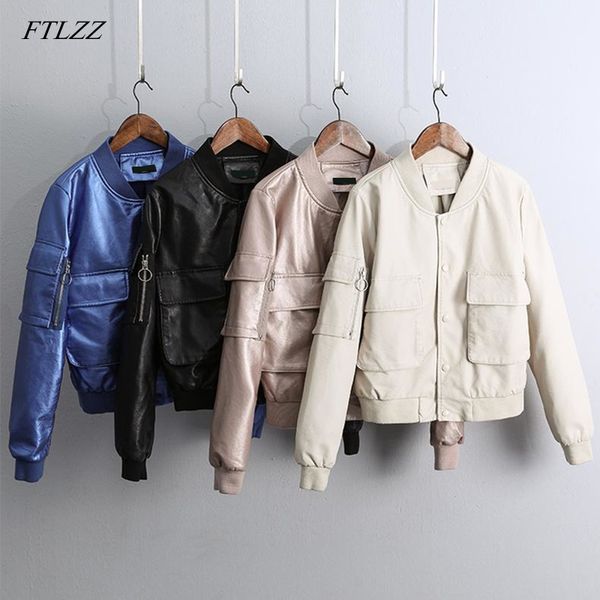 ftlzz new bright side pu leather jacket autumn women bright pu faux leather jacket bomber baseball short outerwear coat, Black
ftlzz new bright side pu leather jacket autumn women bright pu faux leather jacket bomber baseball short outerwear coat, Black