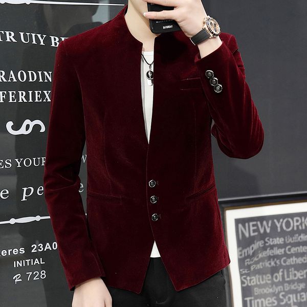 boo 2020 men's three-button stand collar velveteen suit youth trend slim autumn all-match casual pleuche blazer, White;black
boo 2020 men's three-button stand collar velveteen suit youth trend slim autumn all-match casual pleuche blazer, White;black