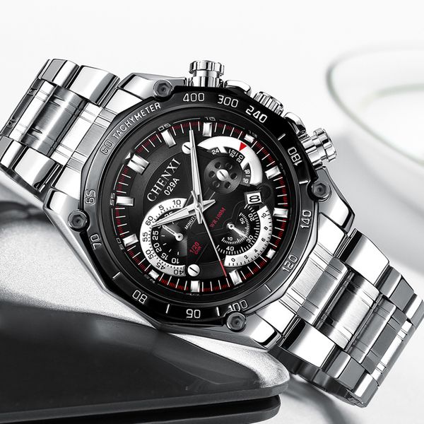 chenxi men watch men sport watches stainless steel quartz watch fashion heren horloge, Slivery;brown
chenxi men watch men sport watches stainless steel quartz watch fashion heren horloge, Slivery;brown