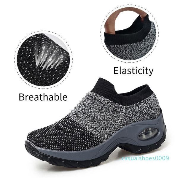 women autumn sneakers sock shoes ladies flats platform shoes female breath mesh slip on tenis sneakers creepers shoes woman c09, Black
women autumn sneakers sock shoes ladies flats platform shoes female breath mesh slip on tenis sneakers creepers shoes woman c09, Black