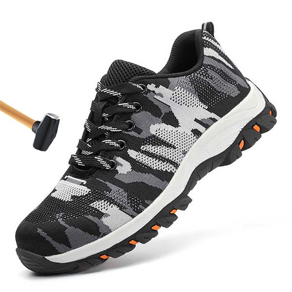 work boots construction men's outdoor steel toe cap shoes men camouflage puncture proof safety shoes plus size 48, Black
work boots construction men's outdoor steel toe cap shoes men camouflage puncture proof safety shoes plus size 48, Black