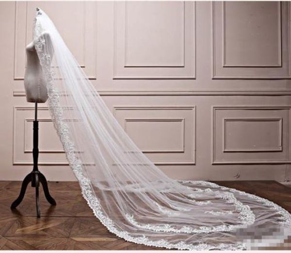 eye-catching one-tier lace applique edge white ivory wedding veil meaningful cathedral length meidingqianna brand bridal veil, Black
eye-catching one-tier lace applique edge white ivory wedding veil meaningful cathedral length meidingqianna brand bridal veil, Black