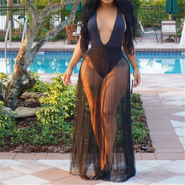 women beach skirt summer high waist skirt see through bathing suit cover ups long wrap sarong pareo costumi da bagno donna, Blue;gray
women beach skirt summer high waist skirt see through bathing suit cover ups long wrap sarong pareo costumi da bagno donna, Blue;gray