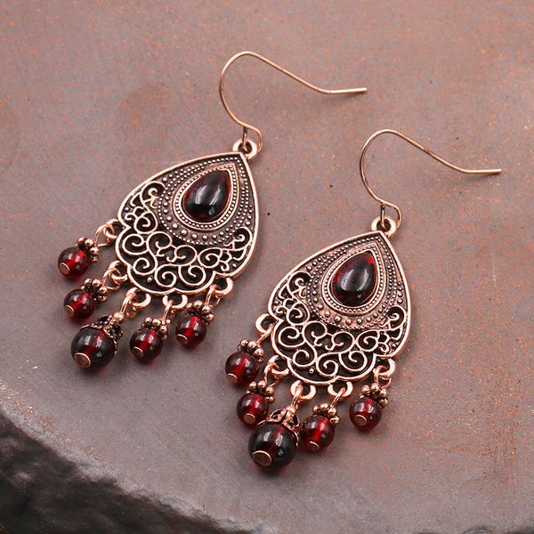 bohemian red stone beads summer earrings for women jewelry bijoux ethnic gypsy tassel dangle earrings, Silver
bohemian red stone beads summer earrings for women jewelry bijoux ethnic gypsy tassel dangle earrings, Silver