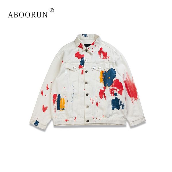 aboorun men's brand denim jacket fashion painted jean jacket hi street spring autumn coat for couples y3001, Black;brown
aboorun men's brand denim jacket fashion painted jean jacket hi street spring autumn coat for couples y3001, Black;brown