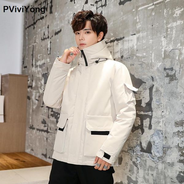 pviviyong 2019 winter white duck down hooded jackets men's down jackets parkas men 1583, Black
pviviyong 2019 winter white duck down hooded jackets men's down jackets parkas men 1583, Black