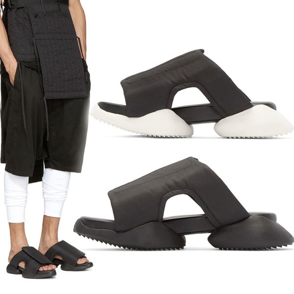 black tractor men slippers high platform beach sandals canvas