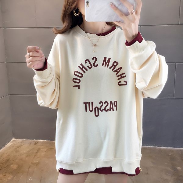 женщины зима толстовка harajuku теплого o-шея толстовка пуловер tops сращивание вскользь корейский спорт tracksuit фуфаек sweatsuit, Black
женщины зима толстовка harajuku теплого o-шея толстовка пуловер tops сращивание вскользь корейский спорт tracksuit фуфаек sweatsuit, Black