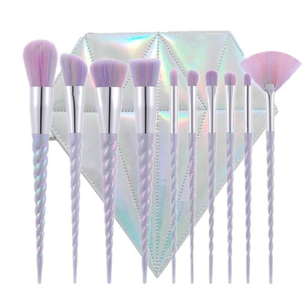 10pcs unicorn makeup brush set - professional foundation powder eyeshadow eyebrow blush fan concealer cosmetic brushes kits with cosmetic ba
10pcs unicorn makeup brush set - professional foundation powder eyeshadow eyebrow blush fan concealer cosmetic brushes kits with cosmetic ba
