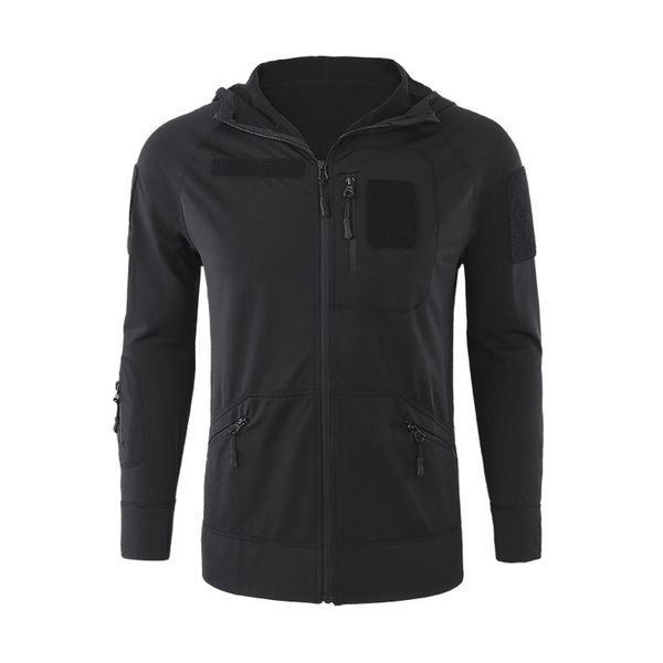 elastic fleece cardigan hooded jacket men outdoor sports hiking mountaineering high stretch thin black tactical hoodie coat, Blue;black
elastic fleece cardigan hooded jacket men outdoor sports hiking mountaineering high stretch thin black tactical hoodie coat, Blue;black