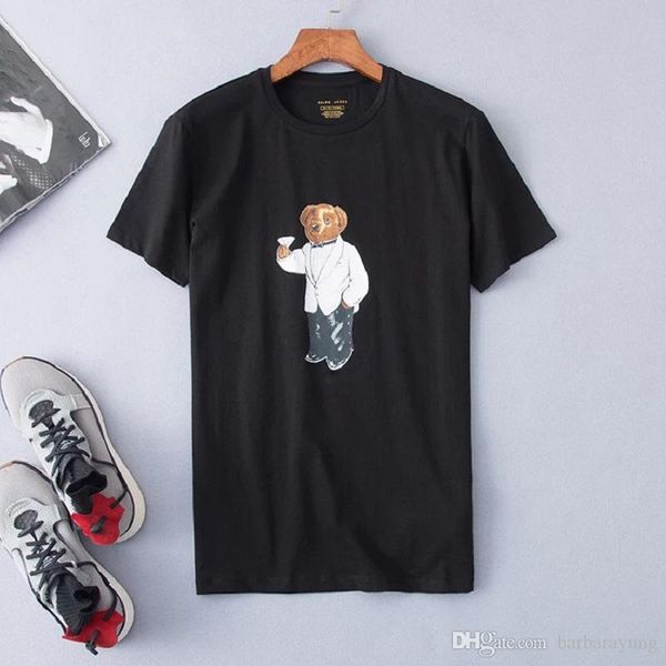 wholesale 100% cotton designer luxury polo t shirt short sleeve casual loose tee shirts with usa bear pattern printing, White;black
wholesale 100% cotton designer luxury polo t shirt short sleeve casual loose tee shirts with usa bear pattern printing, White;black