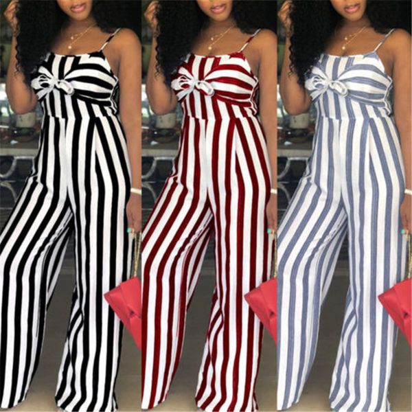 fashion womens strap stripe romper 2018 summer ladies jumpsuit sleeveless summer loose party jumpsuit clubwear outfit long pants, Black;white
fashion womens strap stripe romper 2018 summer ladies jumpsuit sleeveless summer loose party jumpsuit clubwear outfit long pants, Black;white