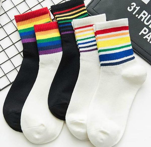 breathable womens designer midcalf length calcetines rainbow colors preppy style teenager girls socks sports chaussettes women socks, Black;white
breathable womens designer midcalf length calcetines rainbow colors preppy style teenager girls socks sports chaussettes women socks, Black;white