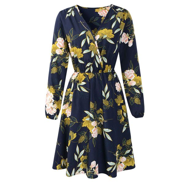a-line chiffon elegant ladies v neck above the knee long sleeve spring gifts women dress elastic waist floral print, Black;gray
a-line chiffon elegant ladies v neck above the knee long sleeve spring gifts women dress elastic waist floral print, Black;gray