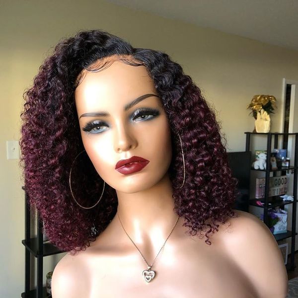 ombre 1b/99j curly lace front human hair wigs with bleached knots peruvian 360 lace frontal short bob wigs for black women, Black;brown
ombre 1b/99j curly lace front human hair wigs with bleached knots peruvian 360 lace frontal short bob wigs for black women, Black;brown