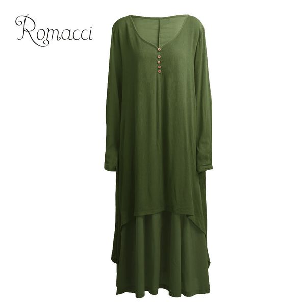romacci plus size cotton linen dress female 2019 new fashion women casual loose dress solid long sleeve retro maxi long dresses, Black;gray
romacci plus size cotton linen dress female 2019 new fashion women casual loose dress solid long sleeve retro maxi long dresses, Black;gray