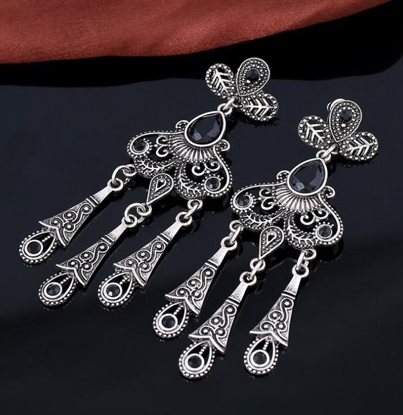 fashion-earrings european and american jewelry retro ethnic wind hollow leaves gem water drops tassel earrings jewelry, Silver
fashion-earrings european and american jewelry retro ethnic wind hollow leaves gem water drops tassel earrings jewelry, Silver