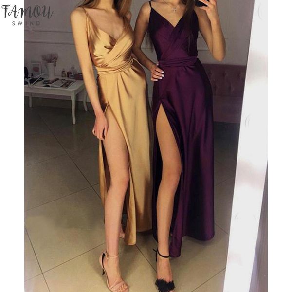 fashion v neck split strappy sparkle slit formal evening party dress silk sleeveless women wedding long maxi dress, Black;gray
fashion v neck split strappy sparkle slit formal evening party dress silk sleeveless women wedding long maxi dress, Black;gray