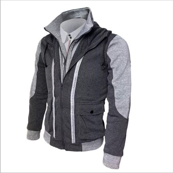 hooded sweater mens double zipper stitching cardigan fake two stylish solid color long sleeve sweater mens clothing, Black
hooded sweater mens double zipper stitching cardigan fake two stylish solid color long sleeve sweater mens clothing, Black