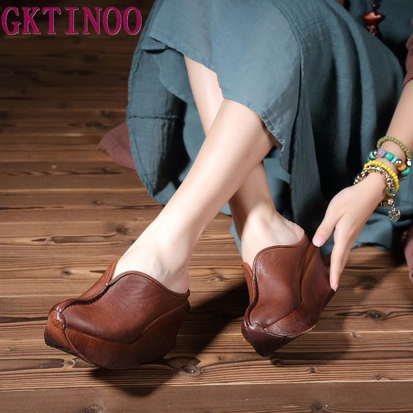 genuine leather women sandals retro handmade platform wedges sheepskin high heel summer shoes closed toe comfotable women slides, Black
genuine leather women sandals retro handmade platform wedges sheepskin high heel summer shoes closed toe comfotable women slides, Black
