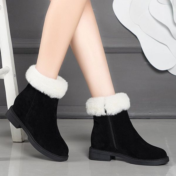 flat solid womens boots ankle short square heel zip vintage boots round toe cross-tied winter big size shoes fashion, Black
flat solid womens boots ankle short square heel zip vintage boots round toe cross-tied winter big size shoes fashion, Black