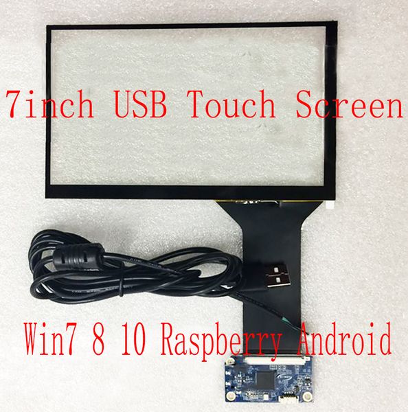 

7 inch usb interface capacitive touch screen 16:9 tn92 tn94 special offer support win7 win8 win10 raspberry pi android linux car