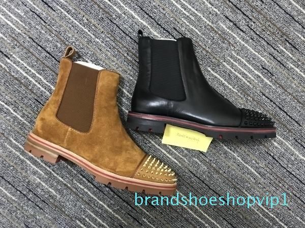 red new 2018 sneaker men boot spikes suede leather red sole men shoes super perfect melon motorcycle ankle boot for men 2a, Black
red new 2018 sneaker men boot spikes suede leather red sole men shoes super perfect melon motorcycle ankle boot for men 2a, Black