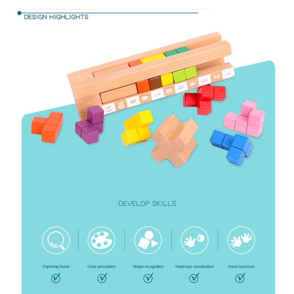 wooden tetris building blocks assembled toys intellectual development children's montessori early educational toys
wooden tetris building blocks assembled toys intellectual development children's montessori early educational toys