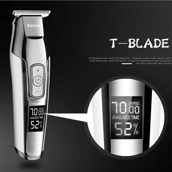 kemei barber professional hair clipper lcd display 0mm t-blade baldheaded beard cordless hair trimmer for men haircut machine newclipper okw
kemei barber professional hair clipper lcd display 0mm t-blade baldheaded beard cordless hair trimmer for men haircut machine newclipper okw