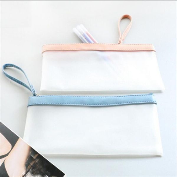 stationery storage organizer bag student school office pencil supply makeup pouch translucent pu hold businees cosmetic bags
stationery storage organizer bag student school office pencil supply makeup pouch translucent pu hold businees cosmetic bags