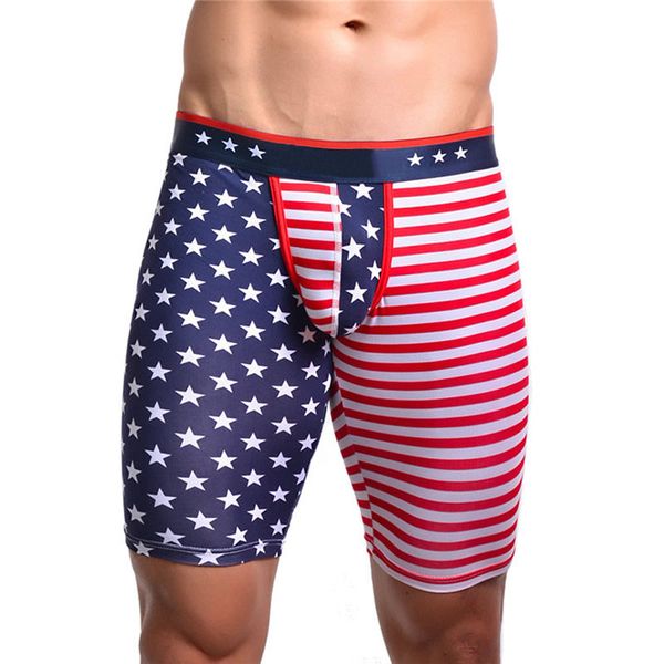 men's sleepwear men long boxer shorts america flag printed sports fitness trunks underwear sleep bottoms bugle pouch panties male, Black;brown
men's sleepwear men long boxer shorts america flag printed sports fitness trunks underwear sleep bottoms bugle pouch panties male, Black;brown