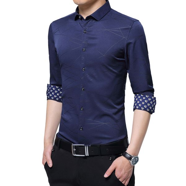2019 new men dress shirt male social shirt fashion men's shirts casual long sleeve business plus size 5xl, White;black
2019 new men dress shirt male social shirt fashion men's shirts casual long sleeve business plus size 5xl, White;black