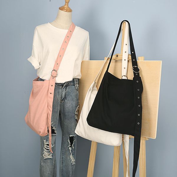 yile solid cotton canvas shopping tote bag eyeletted adjustable strap 3 colors zt10352
yile solid cotton canvas shopping tote bag eyeletted adjustable strap 3 colors zt10352