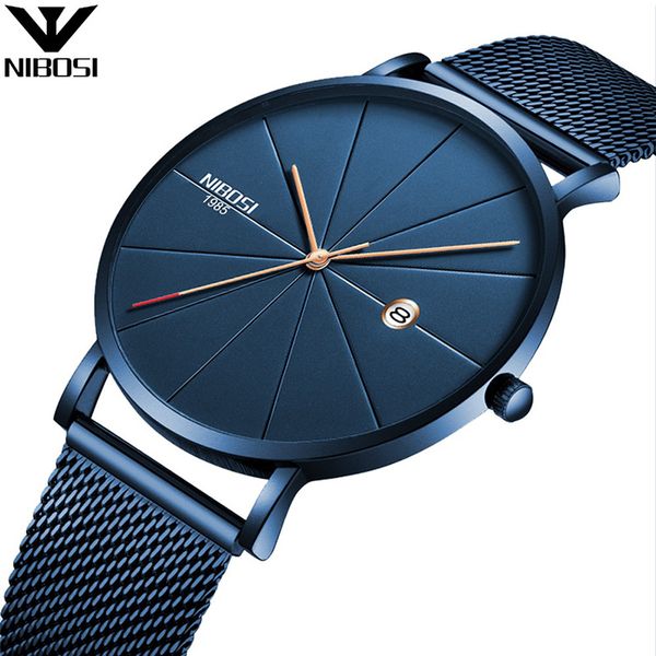 nibosi luxury watches men blue stainless steel ultra thin watches men classic quartz date men's wrist watch relogio masculino y19051403, Slivery;brown
nibosi luxury watches men blue stainless steel ultra thin watches men classic quartz date men's wrist watch relogio masculino y19051403, Slivery;brown