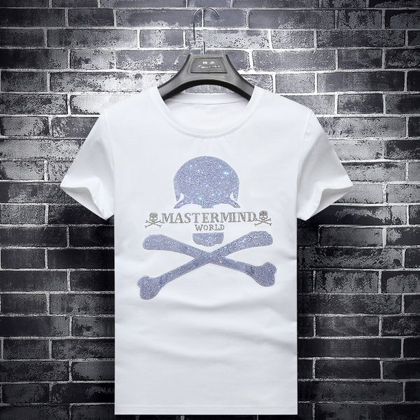 2020 summer men's skull drilled short-sleeved t-shirt men's korean version of the social spirit guy mens designer t shirts s-7xl, White;black
2020 summer men's skull drilled short-sleeved t-shirt men's korean version of the social spirit guy mens designer t shirts s-7xl, White;black