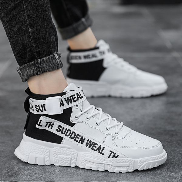 fashion high men shoes trend light sneakers comfortable casual men shoes non-slip flats, Black
fashion high men shoes trend light sneakers comfortable casual men shoes non-slip flats, Black
