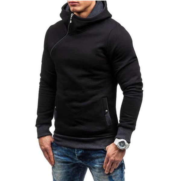 2020 diagonal zip hooded sports and leisure pullover sweater large size men's solid color long sleeve coat, Black;brown
2020 diagonal zip hooded sports and leisure pullover sweater large size men's solid color long sleeve coat, Black;brown